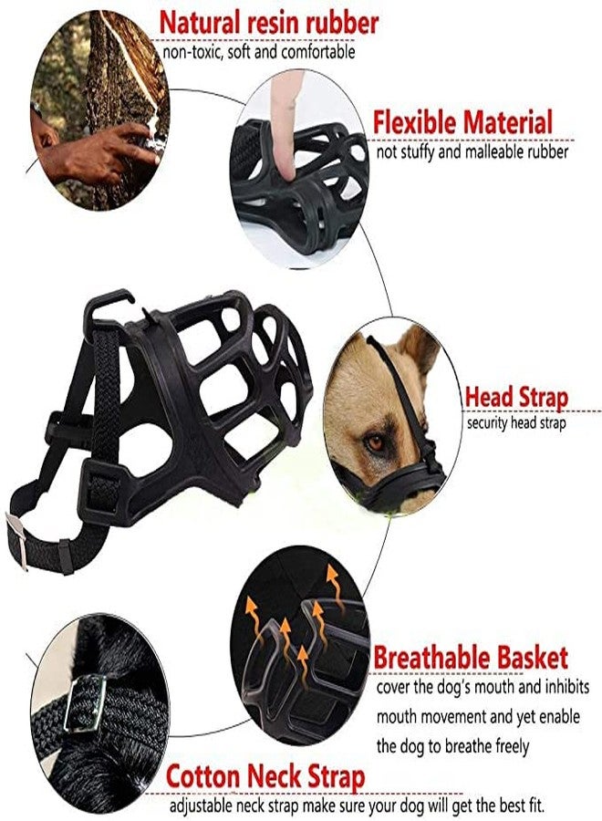 Pups&Pets Breathable Basket Muzzles - Barking and Chewing Safety Guard for Aggressive Dogs (Color As Per Available) - Large - Image 2